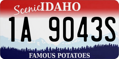ID license plate 1A9043S
