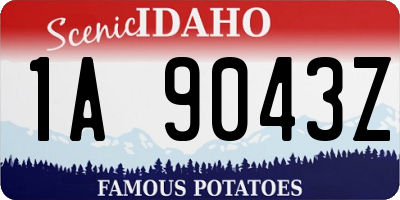 ID license plate 1A9043Z