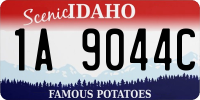 ID license plate 1A9044C