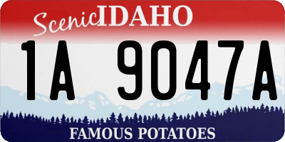 ID license plate 1A9047A