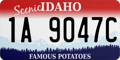 ID license plate 1A9047C
