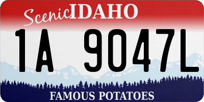 ID license plate 1A9047L