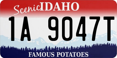 ID license plate 1A9047T