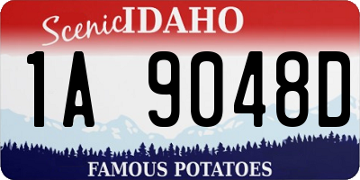 ID license plate 1A9048D