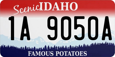 ID license plate 1A9050A