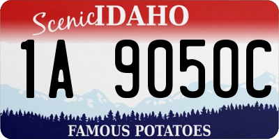ID license plate 1A9050C