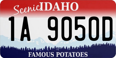 ID license plate 1A9050D