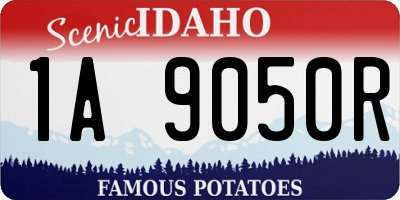 ID license plate 1A9050R