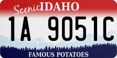 ID license plate 1A9051C