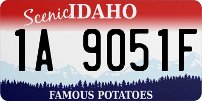 ID license plate 1A9051F