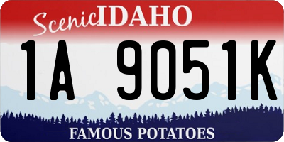 ID license plate 1A9051K