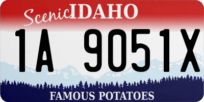 ID license plate 1A9051X