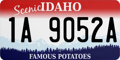 ID license plate 1A9052A