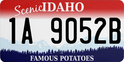 ID license plate 1A9052B