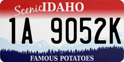 ID license plate 1A9052K