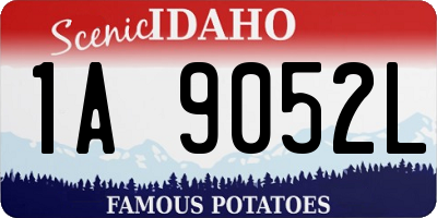 ID license plate 1A9052L