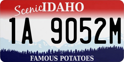 ID license plate 1A9052M