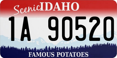 ID license plate 1A9052O