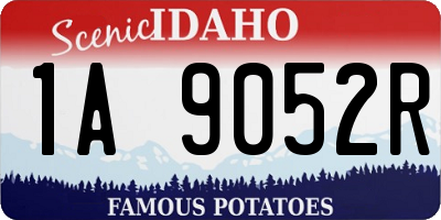 ID license plate 1A9052R