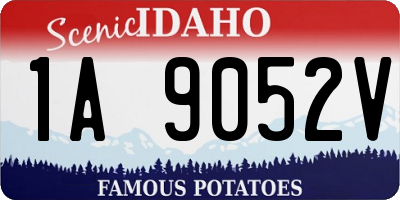 ID license plate 1A9052V
