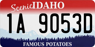 ID license plate 1A9053D
