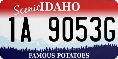 ID license plate 1A9053G