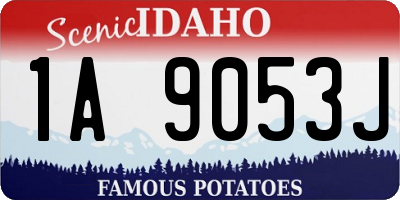ID license plate 1A9053J