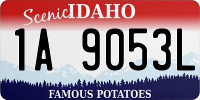 ID license plate 1A9053L