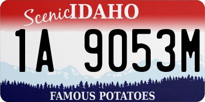 ID license plate 1A9053M