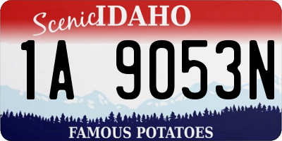 ID license plate 1A9053N