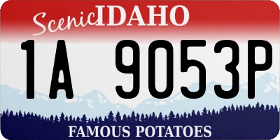 ID license plate 1A9053P
