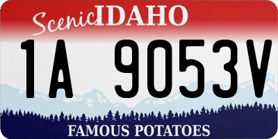 ID license plate 1A9053V