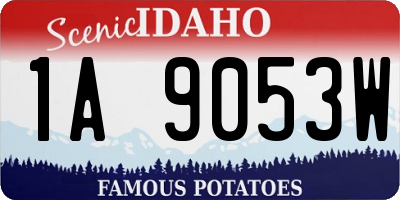 ID license plate 1A9053W
