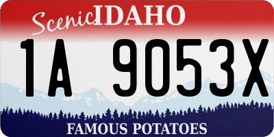 ID license plate 1A9053X