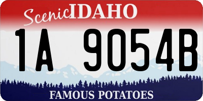 ID license plate 1A9054B
