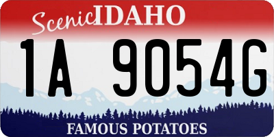 ID license plate 1A9054G