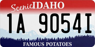 ID license plate 1A9054I