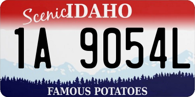 ID license plate 1A9054L