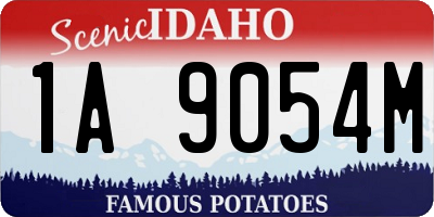 ID license plate 1A9054M