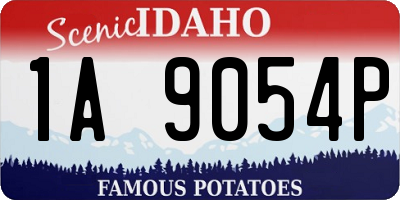 ID license plate 1A9054P