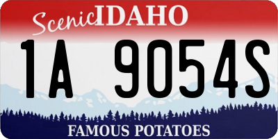ID license plate 1A9054S