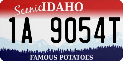ID license plate 1A9054T