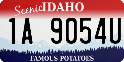 ID license plate 1A9054U