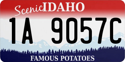 ID license plate 1A9057C