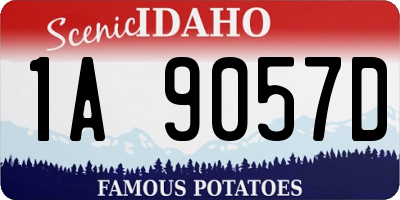 ID license plate 1A9057D