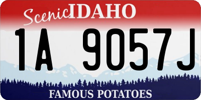 ID license plate 1A9057J