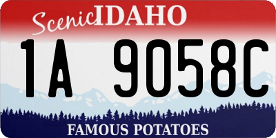 ID license plate 1A9058C