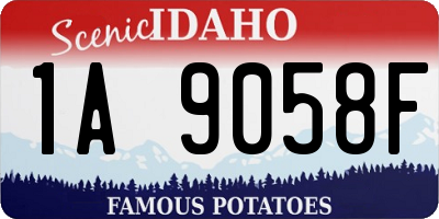 ID license plate 1A9058F
