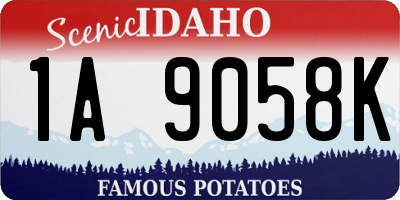 ID license plate 1A9058K