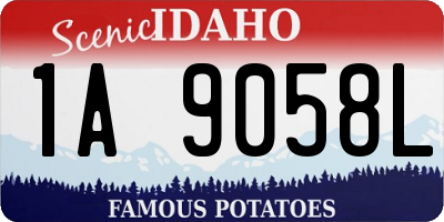 ID license plate 1A9058L